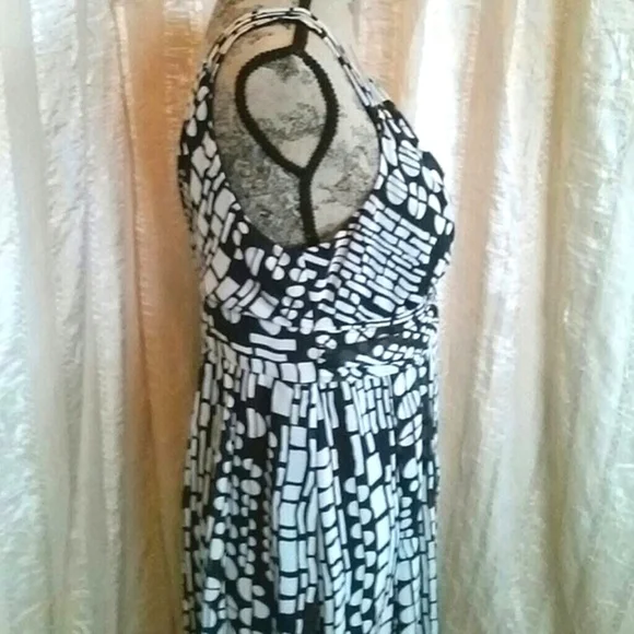Ronnie Bee Black White Maxi Tank Dress - Picture 4 of 7